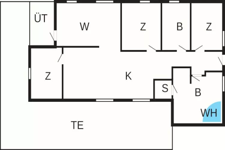 Maison de vacances pour 6 a Oksbøl-By Traum - Plan