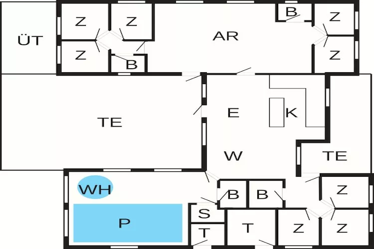 Maison de plage de luxe pour 20 personnes - Plan