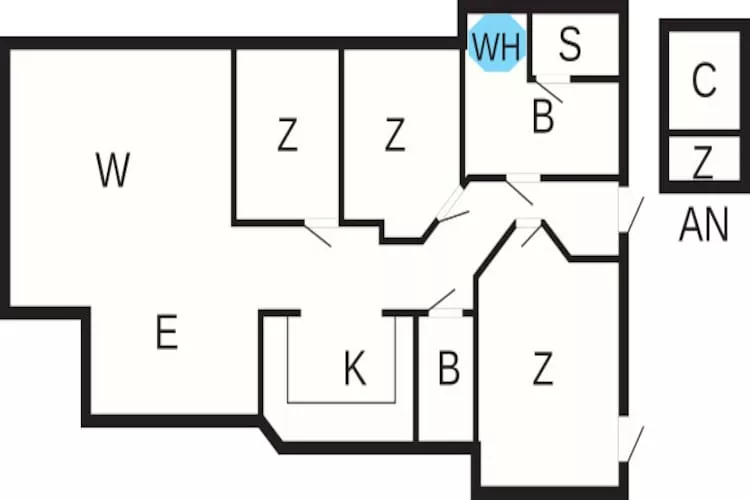 Maison de vacances pour 8 a Oksbøl-By Traum - Plan