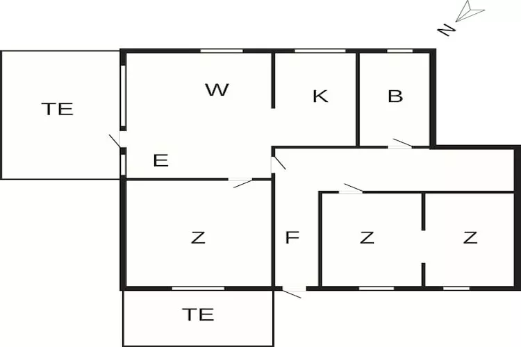 5 Personen Ferienhaus in Allinge-By Traum - Grundriss