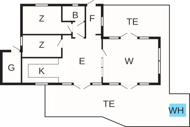 6 person holiday home in Vinderup-By Traum - Floor plan
