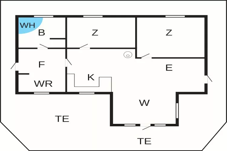4 person holiday home in Rønne-By Traum - Floor plan