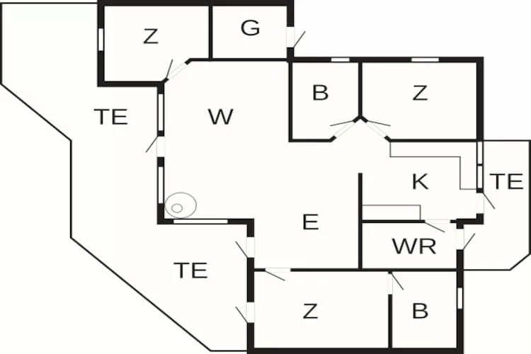 6 person holiday home in Vejby-By Traum - Floor plan