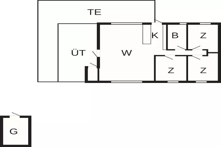 Maison de vacances pour 6 a Hadsund-By Traum - Plan