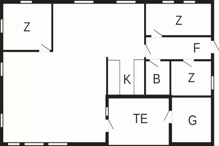 6 Personen Ferienhaus in Hals-By Traum - Grundriss