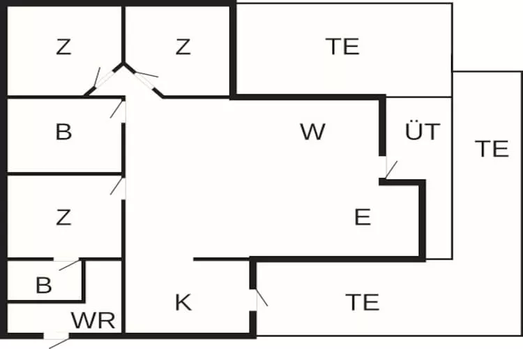Maison de vacances pour 6 a Oksbøl-By Traum - Plan