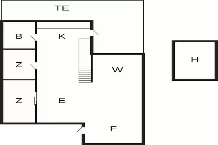 4 Personen Ferienhaus in Hemmet-By Traum - Grundriss