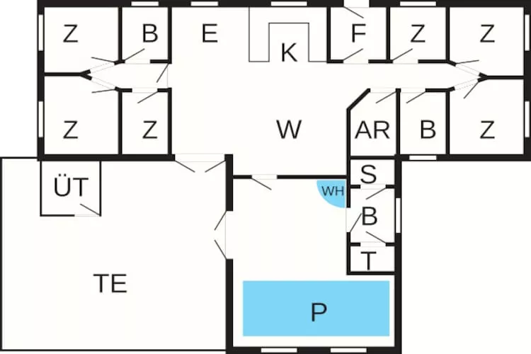 12 Personen Ferienhaus in Ulfborg-By Traum - Grundriss