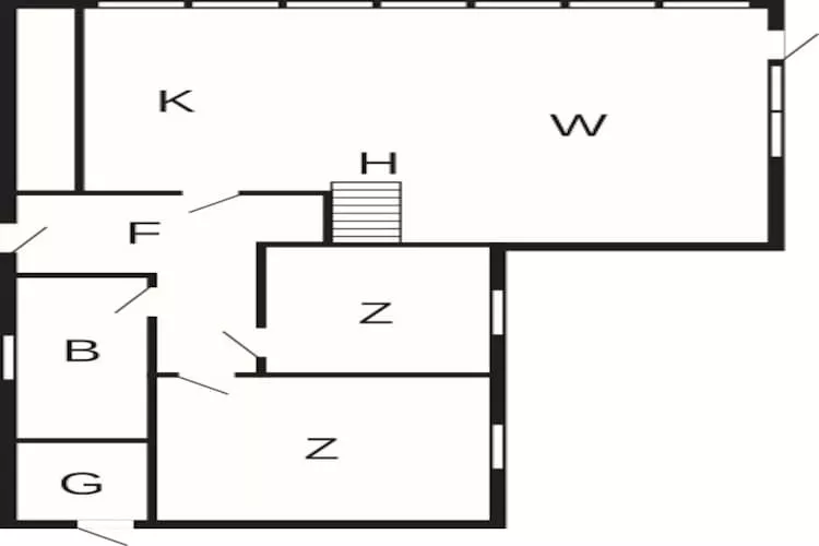 6 person holiday home in Store Fuglede-By Traum - Floor plan