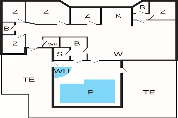 12 person holiday home in Hundested-By Traum - Floor plan