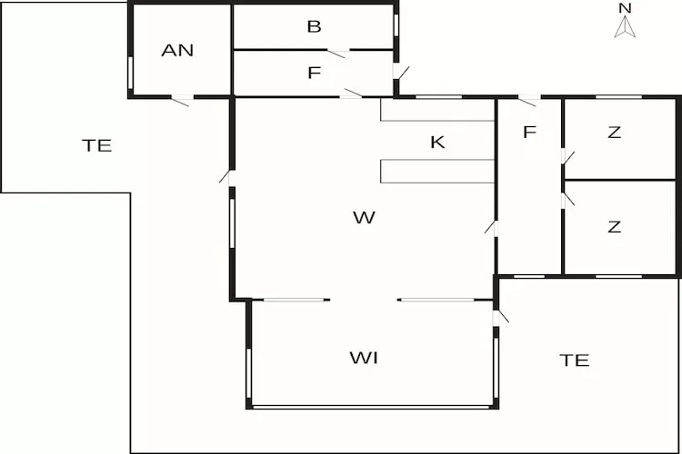 6 person holiday home in Børkop-By Traum - Floor plan