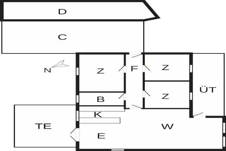 Maison de vacances pour 6 a Ulfborg-By Traum - Plan