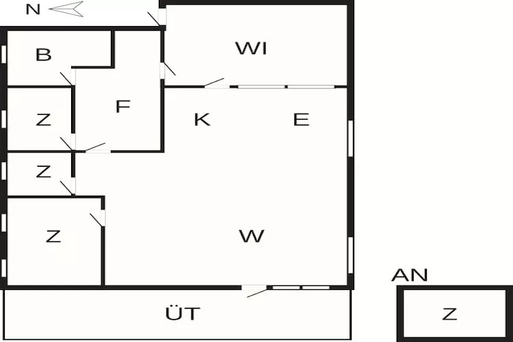 6 Personen Ferienhaus in Gørlev-By Traum - Grundriss