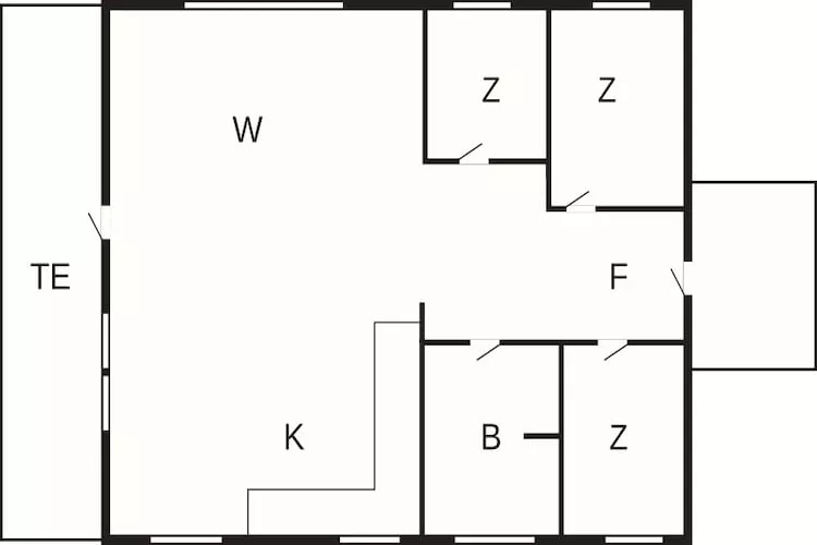 5 person holiday home in Bording-By Traum - Floor plan