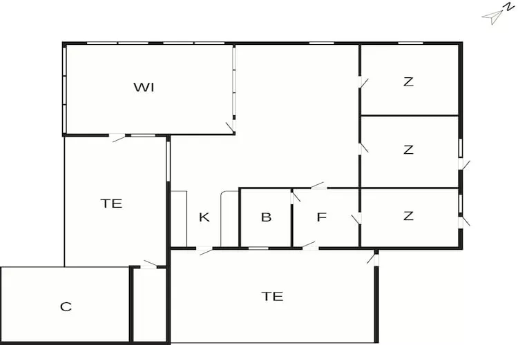 6 person holiday home in Hals-By Traum - Floor plan