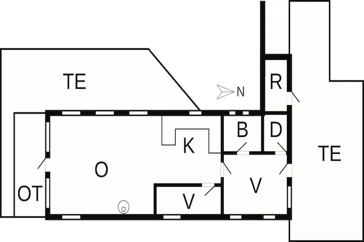 Maison de vacances pour 4 a Læsø-By Traum - Plan