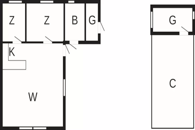 4 person holiday home in Løkken - Floor plan