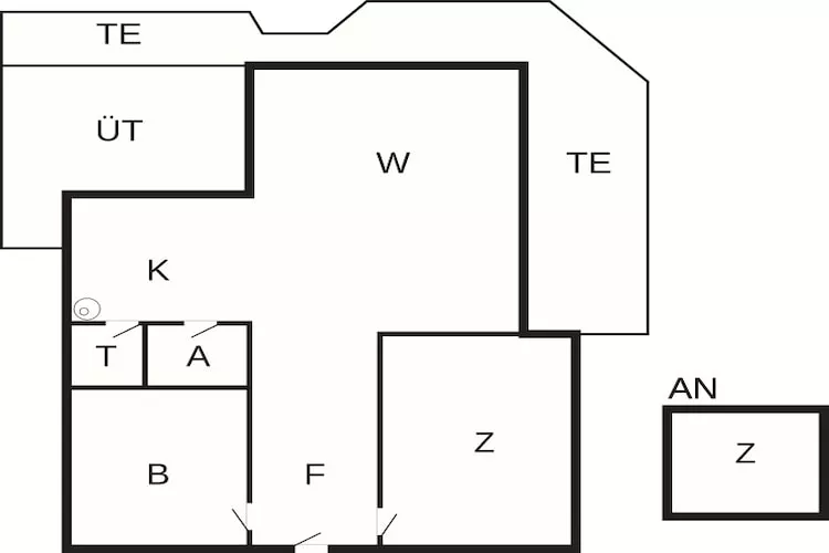 Maison de vacances pour 7 a Lemvig-By Traum - Plan