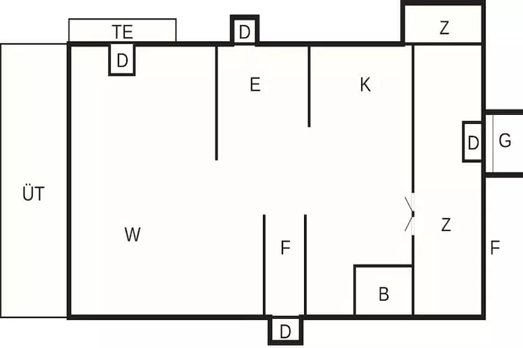 Maison de vacances pour 4 a Hals-By Traum - Plan
