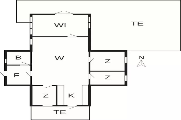 5 person holiday home in Asnæs-By Traum - Floor plan