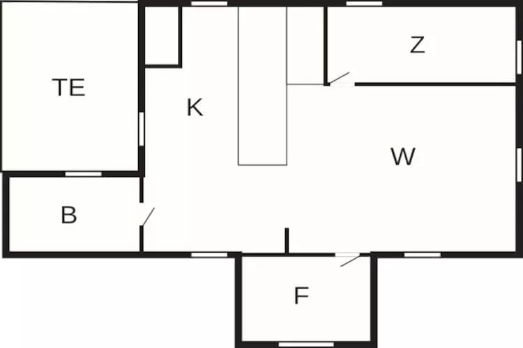 4 person holiday home in kode-By Traum - Floor plan