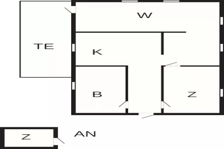 Maison de vacances pour 6 a Eskebjerg-By Traum - Plan