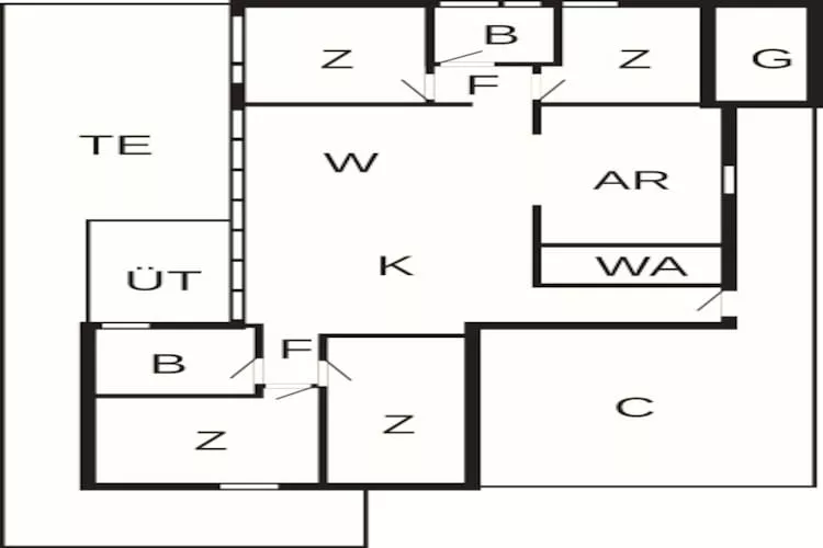 Maison de vacances pour 8 a Ølsted-By Traum - Plan