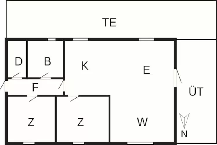 Maison de vacances pour 6 a Bindslev-By Traum - Plan