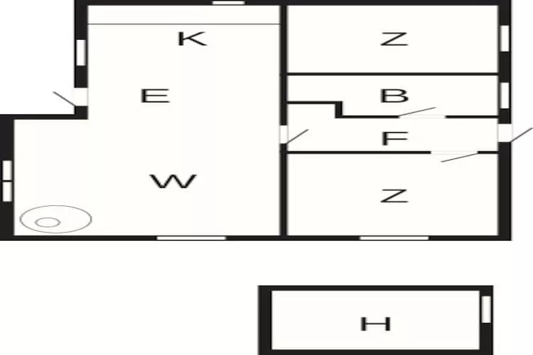 Maison de vacances pour 5 a Føllenslev-By Traum - Plan