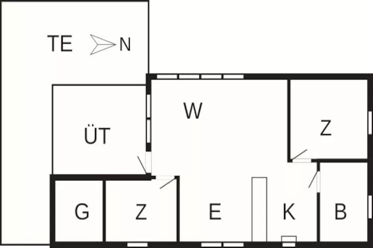 5 person holiday home in Ansager-By Traum - Floor plan