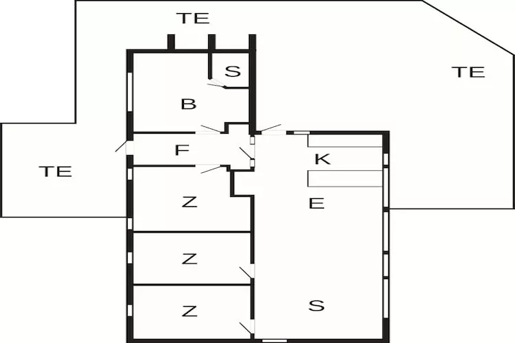 4 person holiday home in Løkken - Floor plan