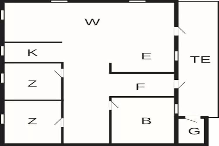 4 person holiday home in Jerup - Floor plan