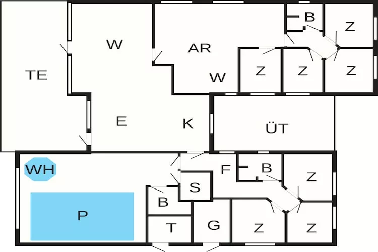 Retraite de luxe avec piscine a Blavand -- By Traum Ferienwohnungen - Plan