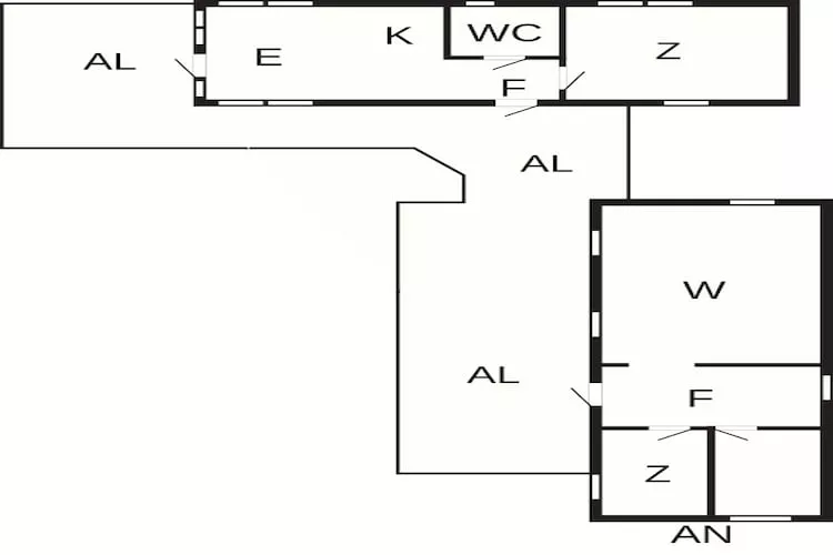 6 person holiday home in Heberg - Floor plan