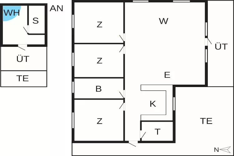 7 Personen Ferienhaus in Lemvig-By Traum - Grundriss