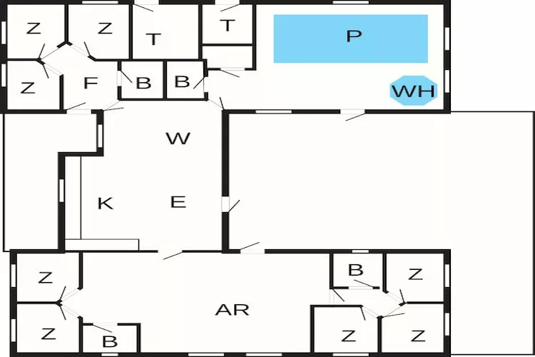 Retraite de luxe avec piscine - Plan