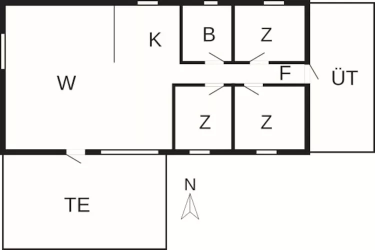 5 person holiday home in Storvorde-By Traum - Floor plan