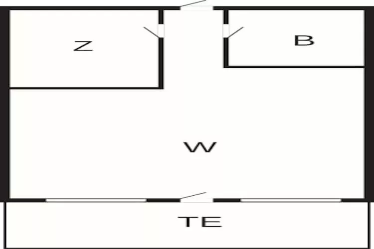 2 person holiday home in Ejstrupholm-By Traum - Floor plan