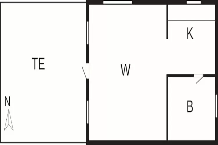 4 person holiday home in Slöinge - Floor plan