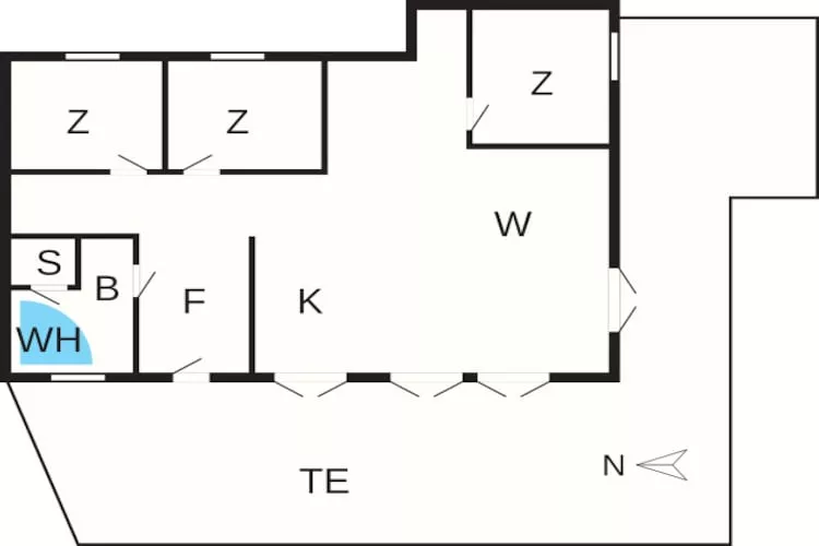 6 Personen Ferienhaus in Strandby-By Traum - Grundriss