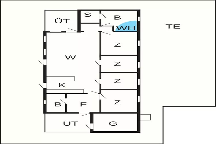 8 person holiday home in Saltum-By Traum - Floor plan