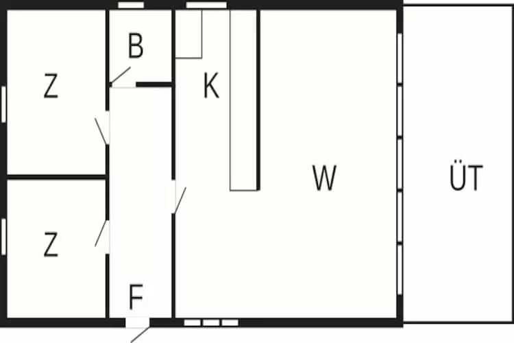 4 Personen Ferienhaus in Hals-By Traum - Grundriss