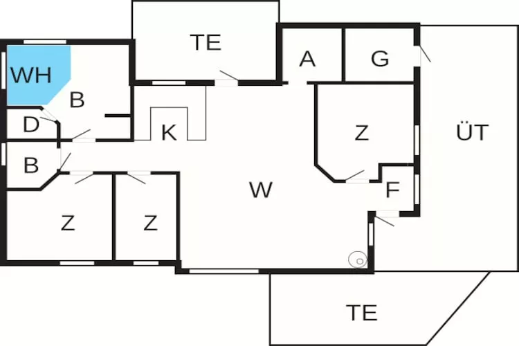6 Personen Ferienhaus in Hals-By Traum - Grundriss