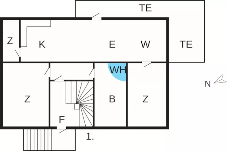 Maison de vacances pour 5 a Frederikstad-By Traum - Plan