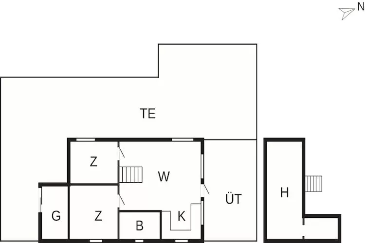 6 Personen Ferienhaus in Hovborg-By Traum - Grundriss