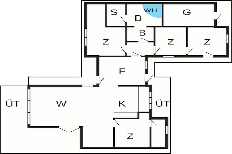 Maison de vacances pour 8 a Løkken-By Traum - Plan