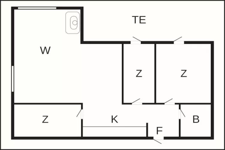 Maison de vacances pour 6 a Blokhus-By Traum - Plan