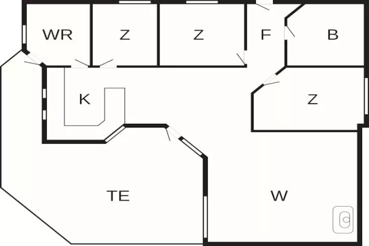 Maison de vacances pour 6 a Karrebæksminde - Plan