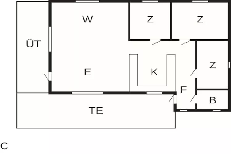 Ferienhaus für 6 Personen in Væggerløse - Grundriss