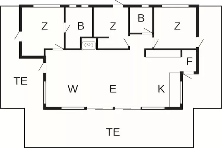 Maison de vacances pour 7 a Jerup-By Traum - Plan